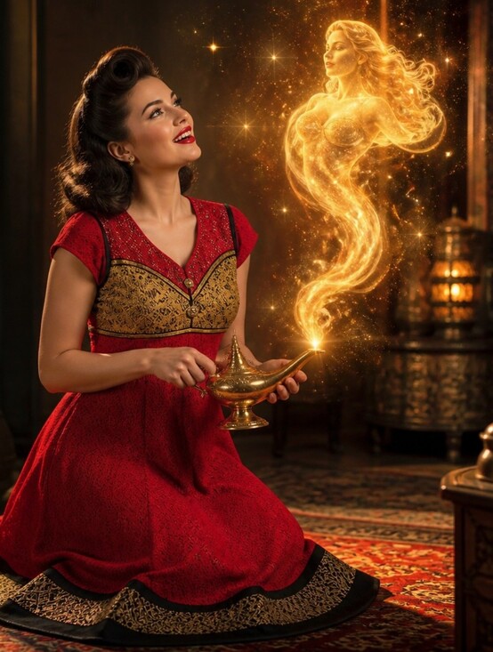 Dresses & Skirts - Elegant Red and Gold Anarkali Dress